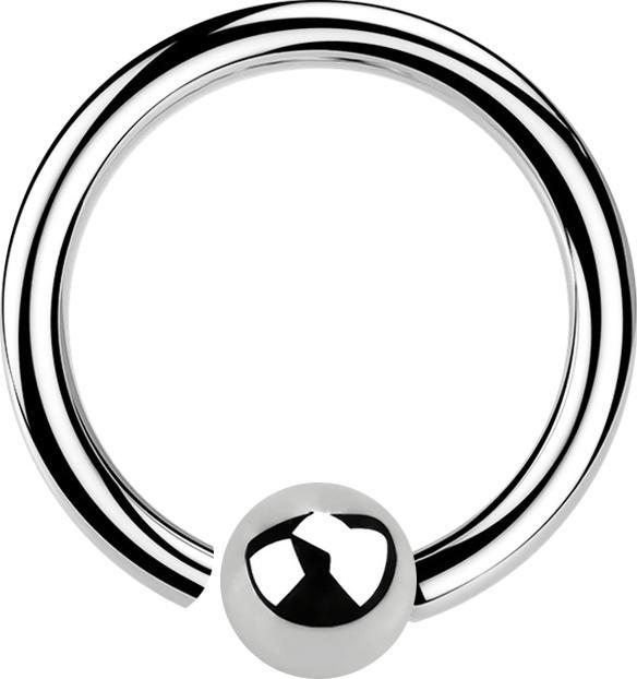 Actual product image Star Piercing Micro Closure Ring silver with ball fixed on one side (without brass, Surgical steel 316L)