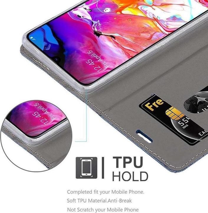 Produktbild Cadorabo Book Jeans Optik Cover (Samsung Galaxy A70)