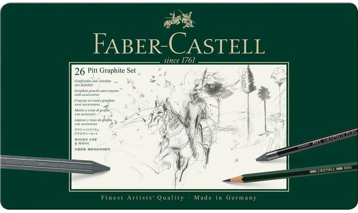Set Pitt Graphite (2H, 4B, 6B, 3B, B, HB, 2B, 26 x)