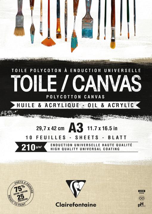 Image du produit Clairefontaine Toile Polycotton Grain (210 g/m², 120 x)