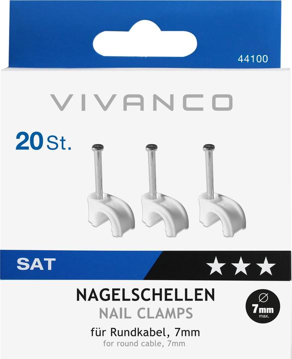 Produktbild Vivanco Nagelschellen für Rundkabel