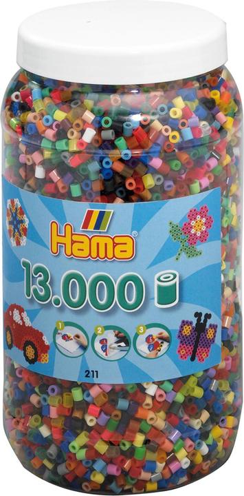 Hama Perlen Strijkkralen in Pot - Mix (068), 13.000st.