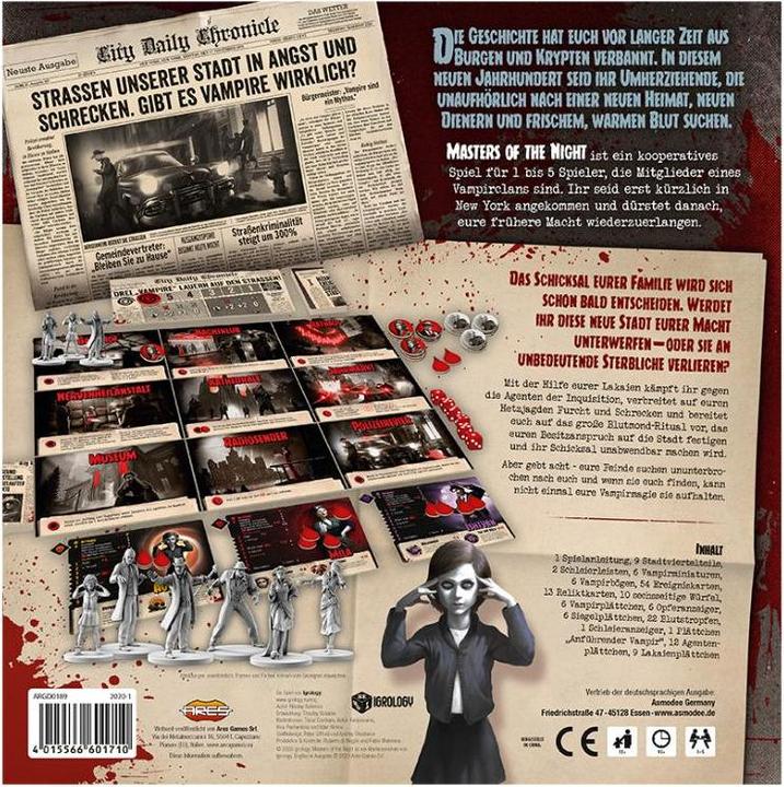Produktbild Asmodée Kennerspiel Masters of the Night (Deutsch)