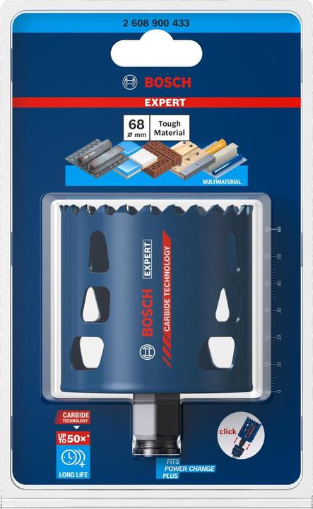 Produktbild Bosch Professional Zubehör EXPERT Tough Material Lochsäge, 68 x 60 mm (68 mm)