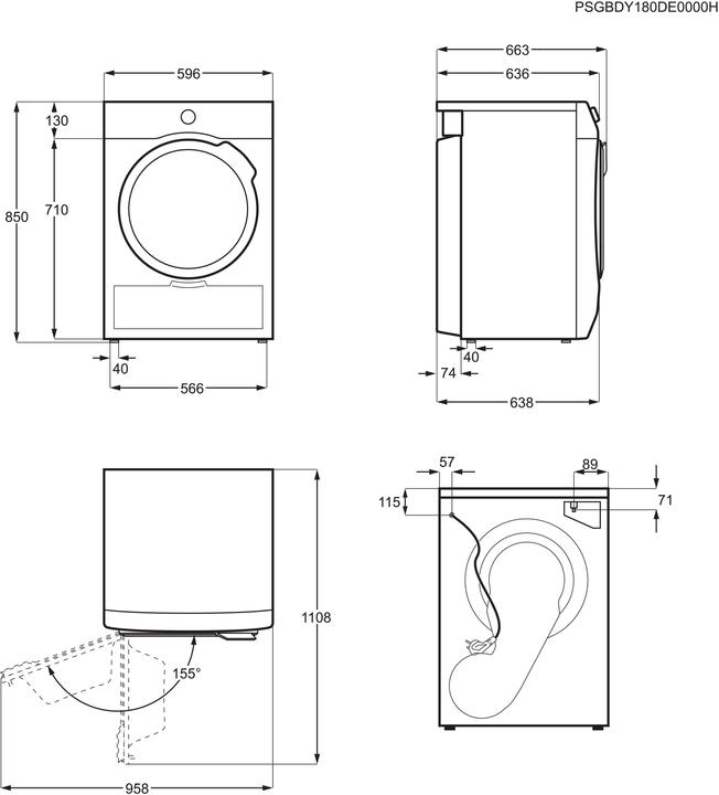 Produktbild Electrolux TWSL6IE301 (8 kg, Links, Wechselbar)