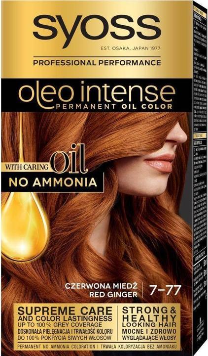 Productafbeelding Syoss Oleo Intense Permanente Haarverf Met Oliën 7-77 Rood Koper (7-77 Rood Koper)