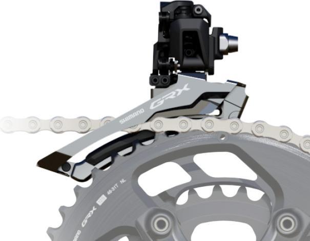 Immagine prodotto Shimano Deragliatore GRX FD-RX820 2x12 con oscillazione verso il basso 63-66° con freno a mano