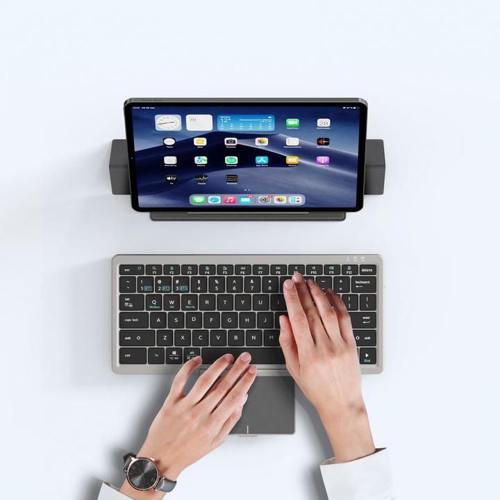 Actual product image Dux Ducis OK Series Wireless Bluetooth Keyboard with Touchpad - Black (US, Various)