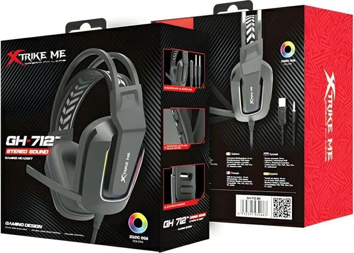 Actual product image Xtrike Me gamingowy zestaw słuchawkowy GH-712 Headset w/ Mic czarny/black