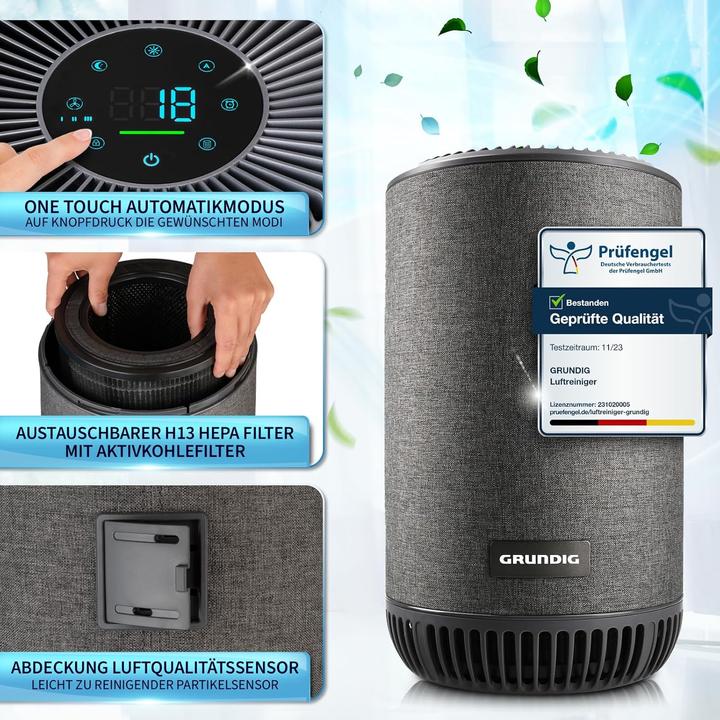 Actual product image Grundig Luftreiniger mit HEPA- und Aktivkohlefilter (49 m²)