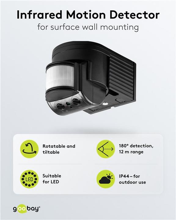 Actual product image Goobay PIR motion detector (12 m)