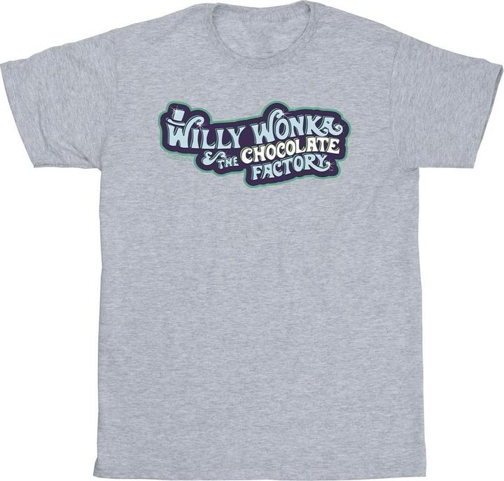Actual product image Willy Wonka & the Chocolate Factory Boys Chocolate Factory Logo T-Shirt (140, 146)