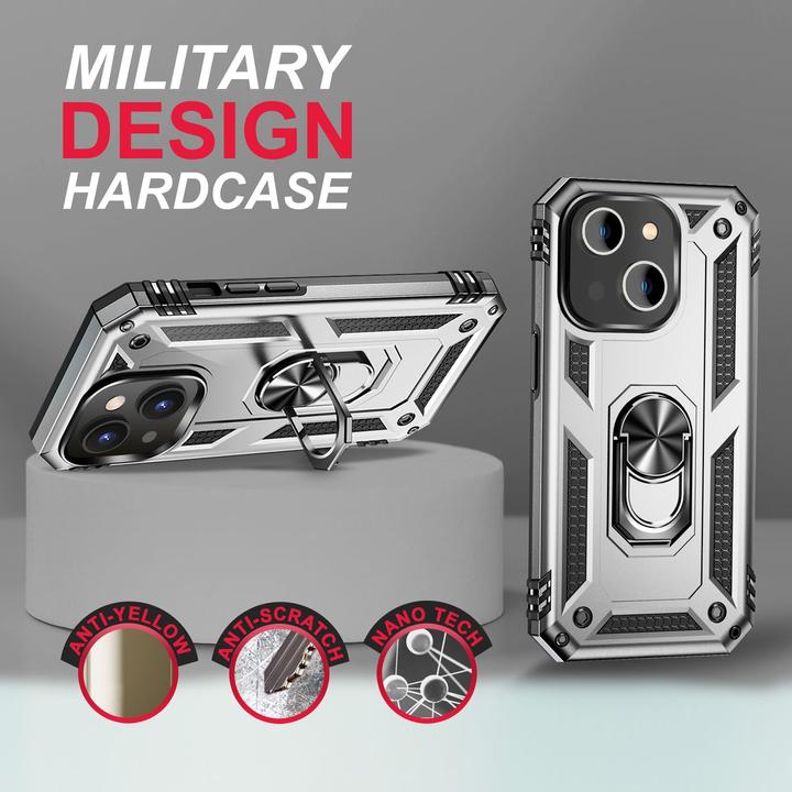 Actual product image Nalia Shockproof Military Style Ring Cover (Apple iPhone 14)