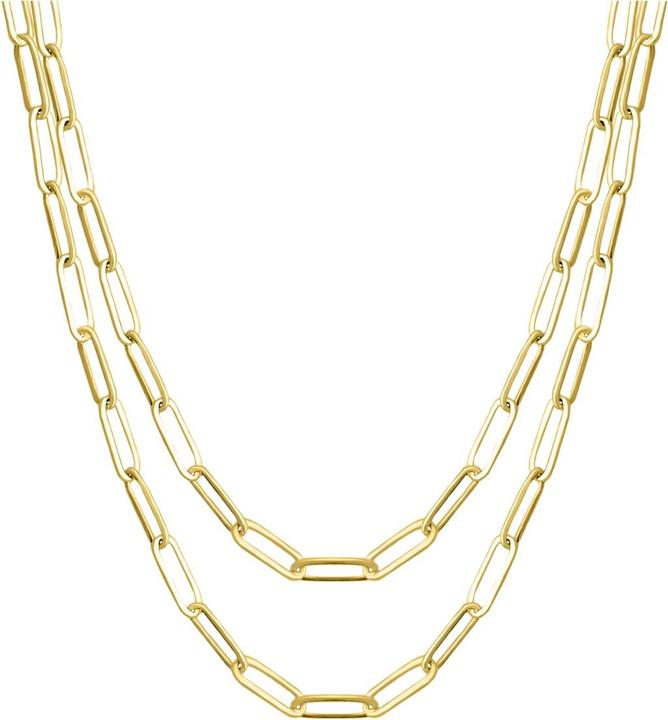Image du produit Candy Collier Paper-Clip Sanda, argent sterling 925, plaqué or (Plaqué or 18k, Argent sterling 925, 77 - 80 cm)