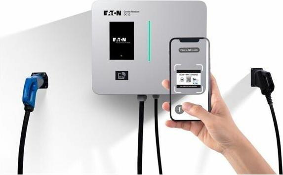 Eaton Motion DC 22 EV charging station Online CCS 2 connector RJ45 communication interface RFI (Typ 2, 22 kW, 32 A)