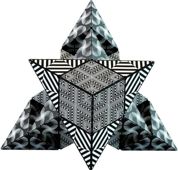 Actual product image Shashibo GeoBender Cube black & white (Multilingual)