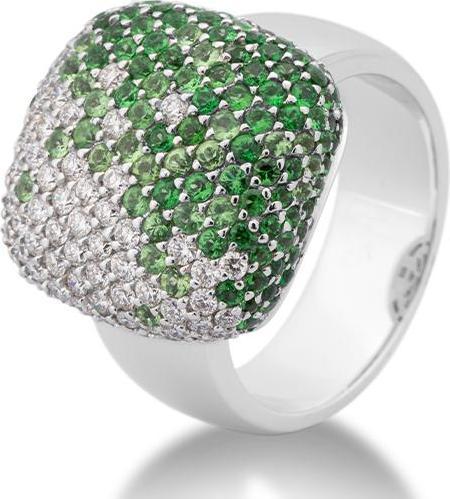 Produktbild Breuning RING - TSAVORITE HELL DE 5/Brill. 1,091 Ct. G/if (61, 750/18 K Gold)