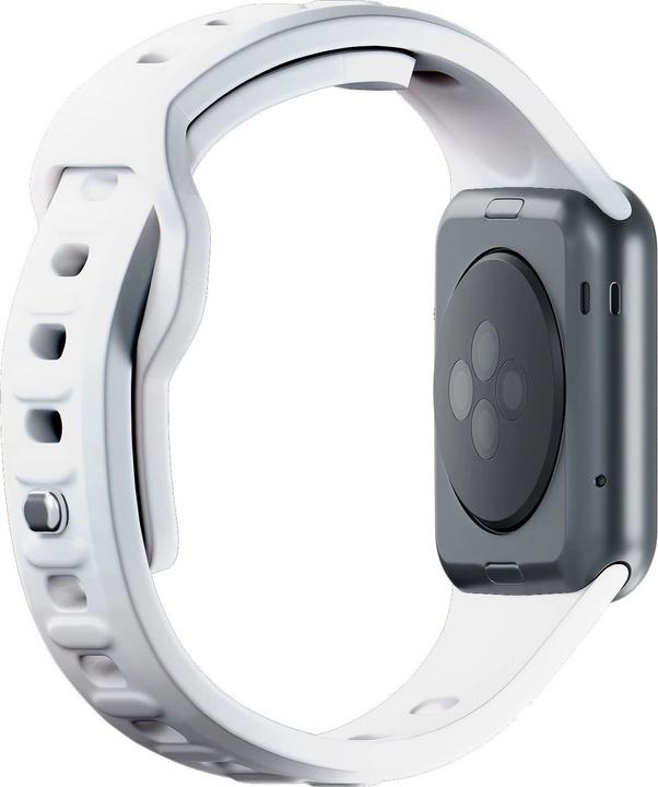 Produktbild 3MK Silicone Watch Strap biały/white dla Apple Watch 42/44/45/49mm (Edelstahl, Silikon, 3, 4, 9, Ultra)