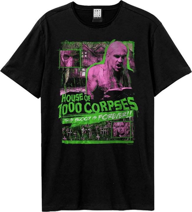 Actual product image Amplified Unisex Adult House Of 1000 Corpses This Blood Forever Rob Zombie T-Shirt (XL)
