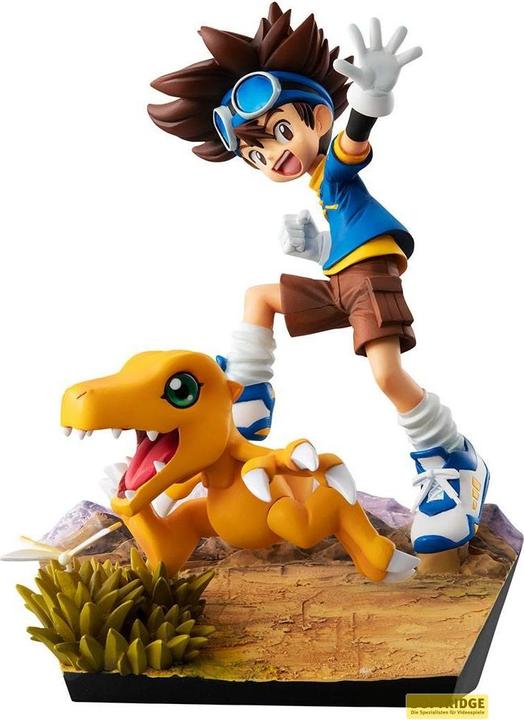 Actual product image Megahouse Digimon Adventure G.E.M. Series statuette PVC Taichi Yagami & Agumon 20th Anniversary 12 cm