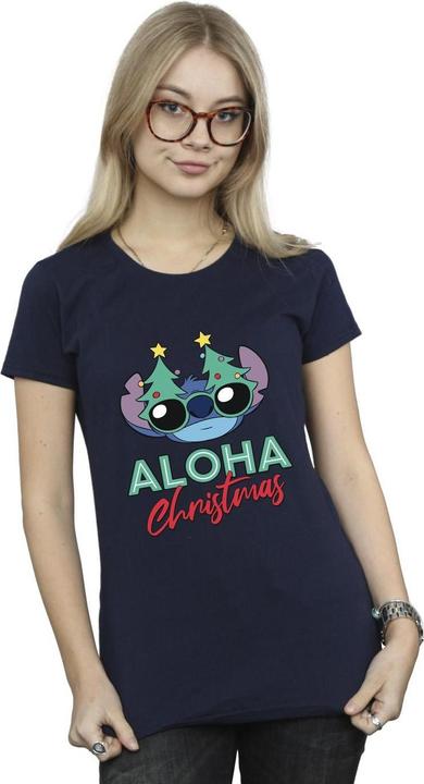 Immagine prodotto Disney Lilo And Stitch Christmas Tree Shades Maglietta Donna (L)