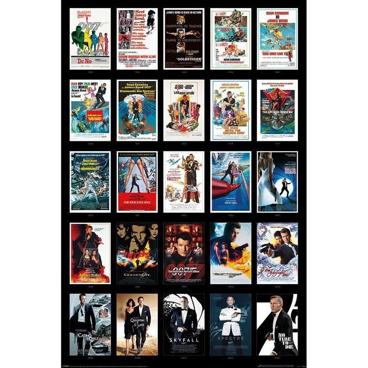 Actual product image James Bond Poster 25 Films (91.5 x 61 cm)