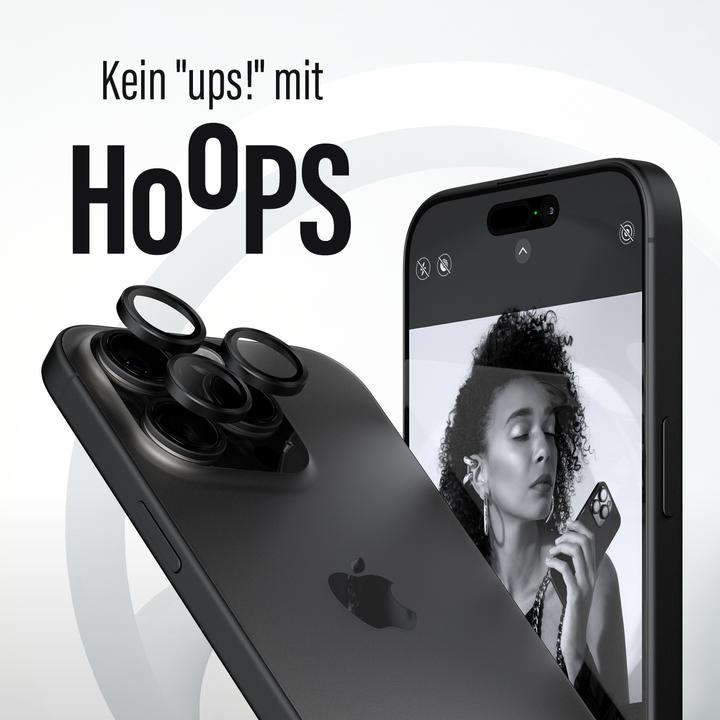 Produktbild PanzerGlass Hoops Camera Lens Protector (1 Stück, Apple iPhone 15 Pro, Apple iPhone 15 Pro Max)