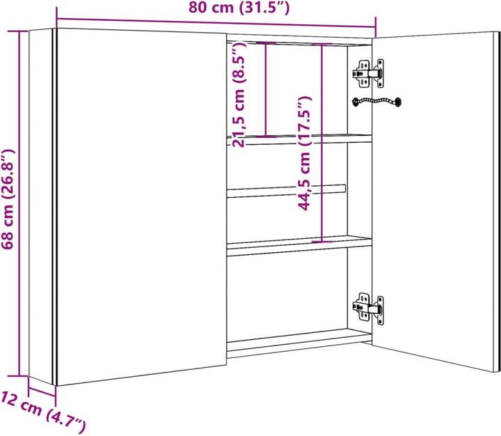 Immagine prodotto VidaXL Rishanna (80 x 12 x 68 cm)
