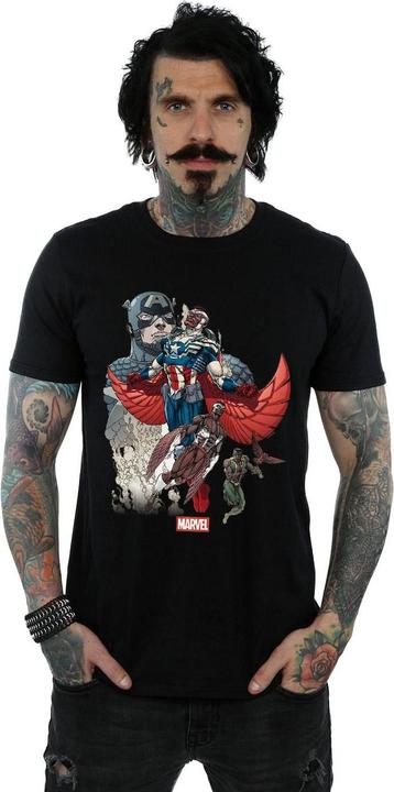 Actual product image Mens Captain America Falcon Evolution T-Shirt (M)