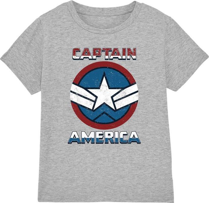 Actual product image Captain America Childrens/Kids Badge T-Shirt (140, 146)