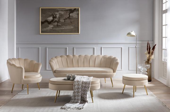 Produktbild SalesFever Muschelsofa 3-Sitzer beige (3-Sitzer)