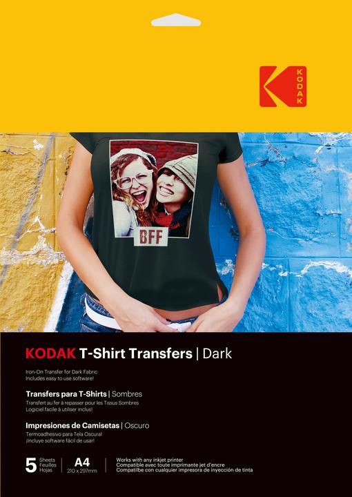 Actual product image Kodak Dark T-Shirt Transfer A4 (5 x)