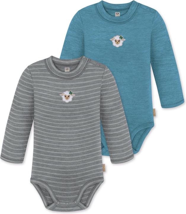 Normani 2er Pack Baby Merino Langarmbody „Tuai" - 9401