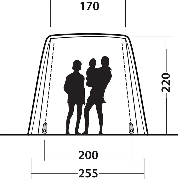 Immagine prodotto Outwell Heckzelt Dunecrest L - Grün, Fahrzeugtyp: Bus, Aufbauart (Tenda, 9.80 kg)