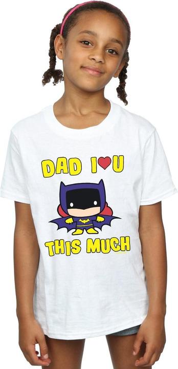 Image du produit - T-shirt BATMAN DAD LOVE YOU THIS MUCH - Fille (128)