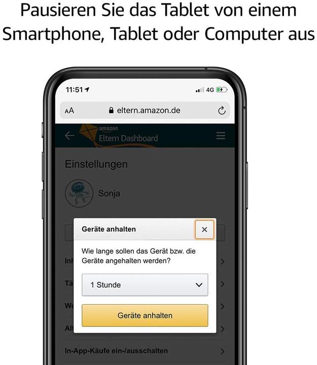 Immagine prodotto Amazon Fire 7 Kids Edition - 17,8 cm (7 pollici) - 1024 x 600 pixel - 16 GB - 1 GB - 1,3 G (7", 16 GB, Viola)