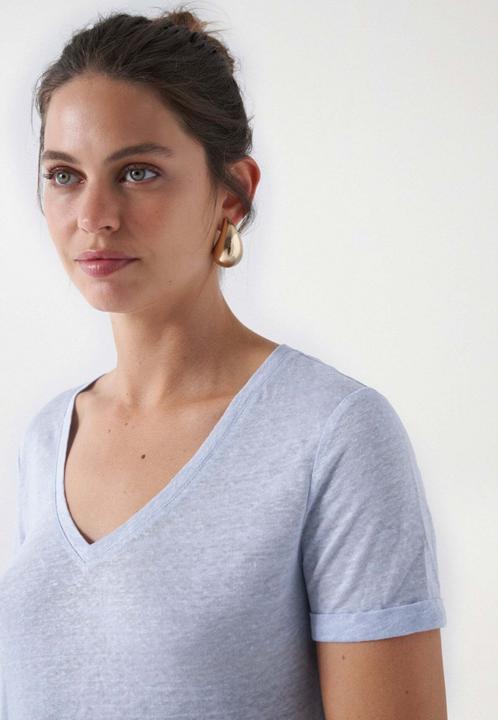 Immagine prodotto Salsa Jeans Magliette Maglietta in lino con scollo a V (L)