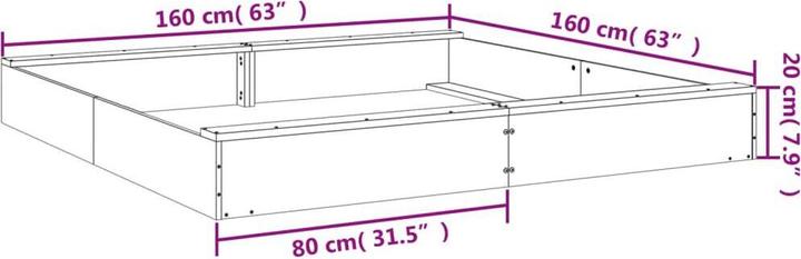 Produktbild VidaXL Sandkasten mit Sitzen Weiss Quadratisch Massivholz