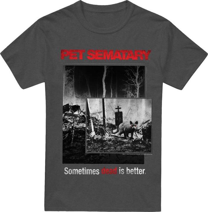 Actual product image Pet Sematary Unisex Adult Cat Poster T-Shirt (S)