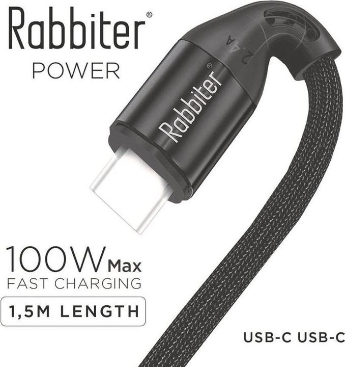 Produktbild Rabbiter Power Usbc-Usbc Lade (1.50 m, USB 3.2 Gen 1)