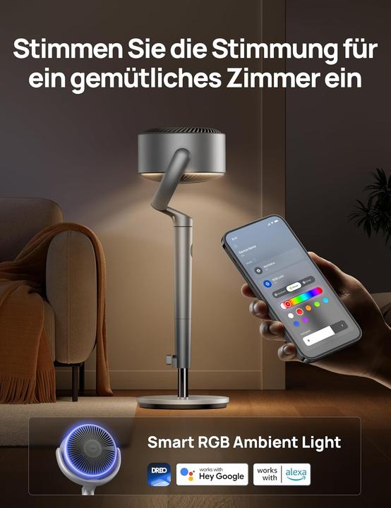 Immagine prodotto Dreo Smart Standventilator mit RGB Light (20 dB)