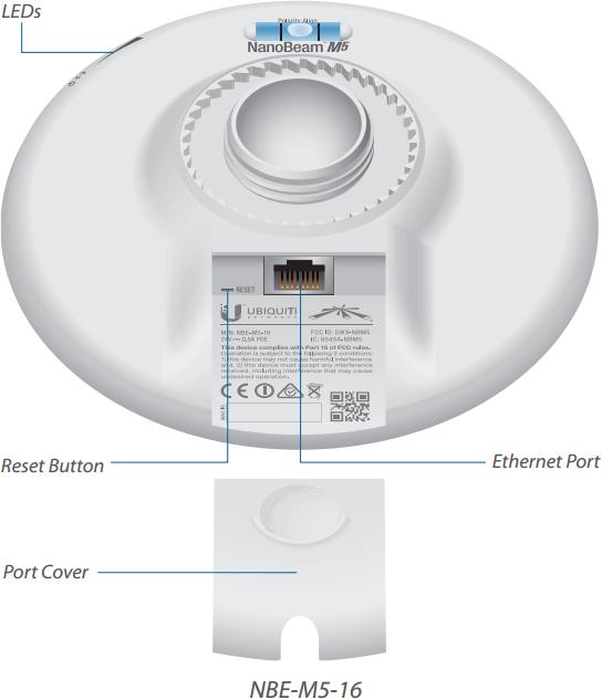 Actual product image Ubiquiti NanoBeam M, NBE-M5-16 (150 Mbit/s)