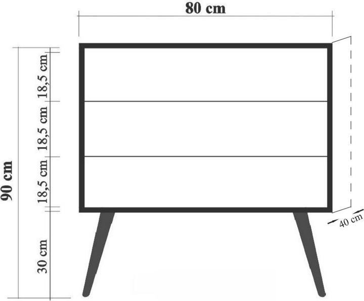 Actual product image Homitis Ridge (80 x 40 x 89 cm)