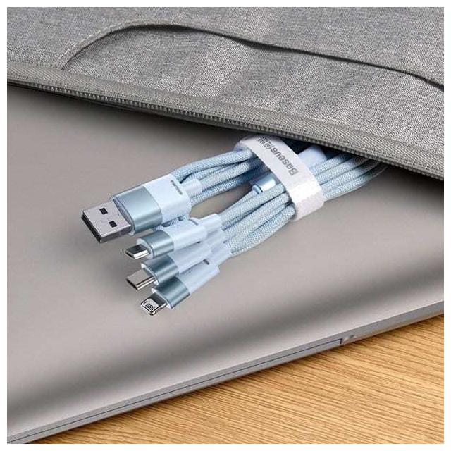 Produktbild Baseus 3in1 USB cable StarSpeed Series, USB-C + Micro + Lightning 3,5A, 1.2m (Blue) (1.20 m, USB 3.0)