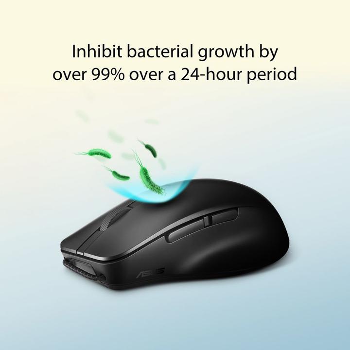 Produktbild ASUS MD200 /BK mouse Ambidextrous RF Wireless + Bluetooth Optical 4200 DPI (Kabellos)