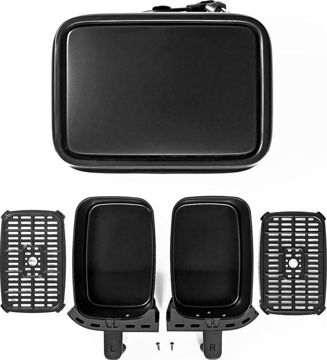 Image du produit Nedis Friteuse à air chaud | 2x3.8 l | Minuterie : 60 min | Digital | Noir