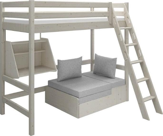 Produktbild Flexa Hochbett 90x200 Schrägleiter Sofabett Classic Weiss (90x200)