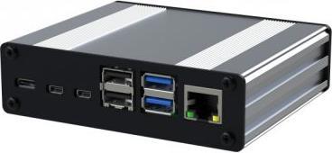 Produktbild Rs Pro Raspberry Pi Gehäuse, Aluminium Silber, passend für Raspberry Pi 4
