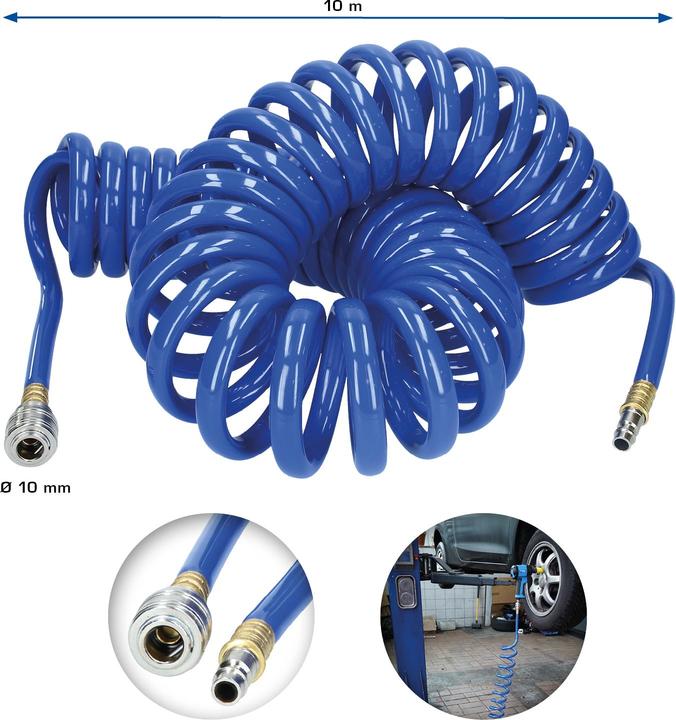 Image du produit KS Tools Tuyau spiralé à air comprimé Ø 10 mm, 10 M