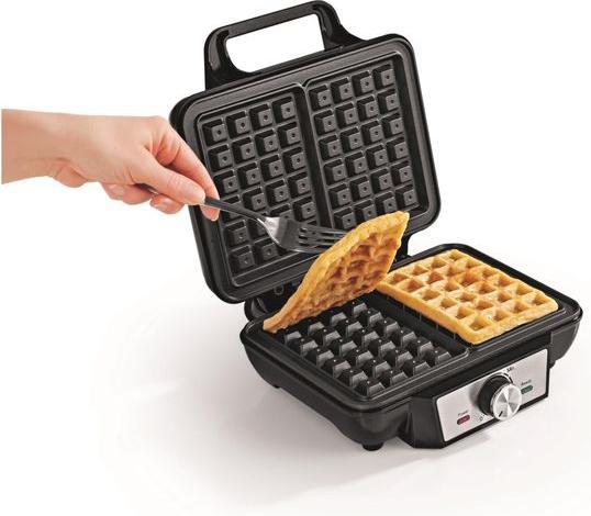 Image du produit Gourmetmaxx Waffeleisen Schwarz/Silber, Leistung: 1000 W, Anzahl pro